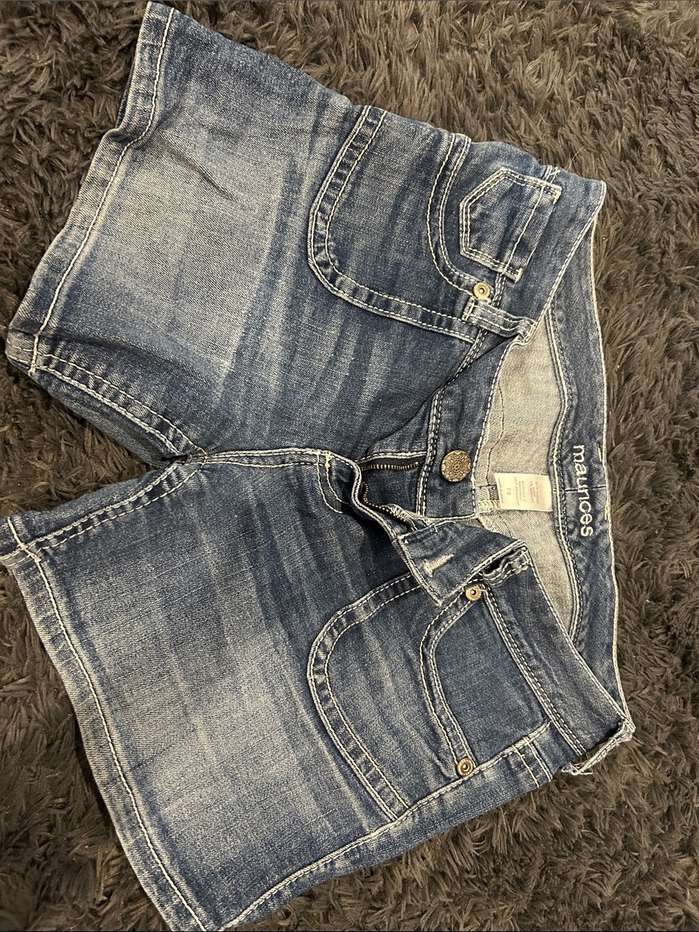 Maurices Faded Blue Denim Jean Shorts